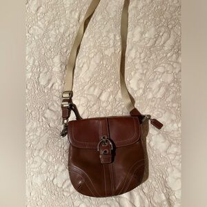 Coach Brown Leather Purse with Strap
